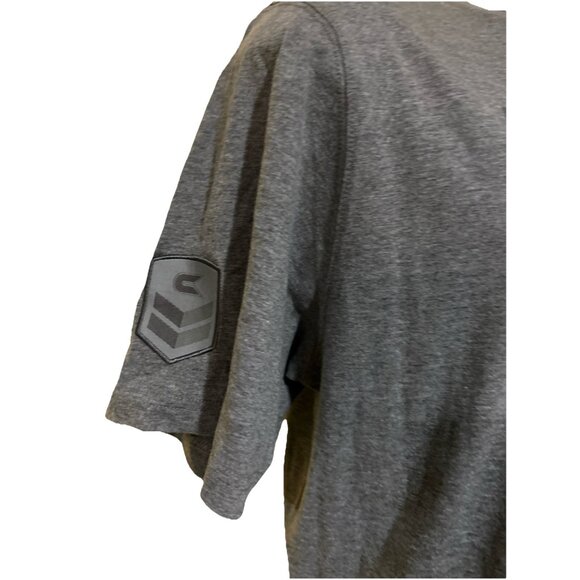 Michigan Wolverines USA Patch Military Tee Shirt Colosseum Men’s Large Gray - Picture 4 of 9